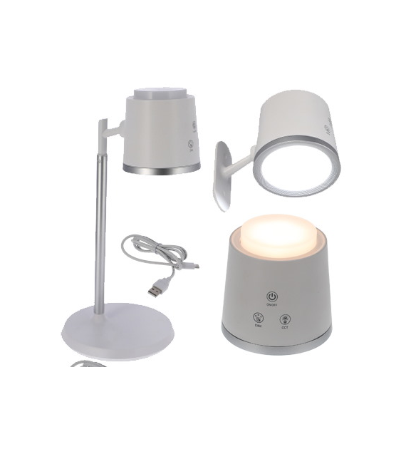 Biała lampka biurkowa LED 4 w 1, 6W