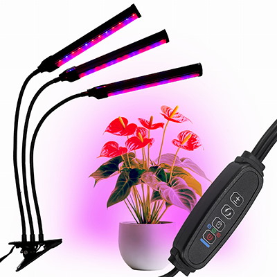 Uniwersalna Lampa Do Roślin Z Trzema Panelami Świetlnymi, Na USB Bez Zasilacza