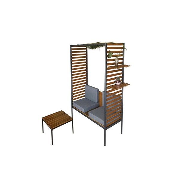 Zestaw ławka z zabudową + stolik