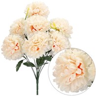 Bukiet 10 chryzantem, 54 cm, krem, pom