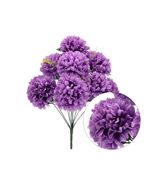 Bukiet 10 chryzantem, 54 cm, fioletowy