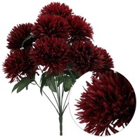Bukiet 9 chryzantem premium, 60cm, wino