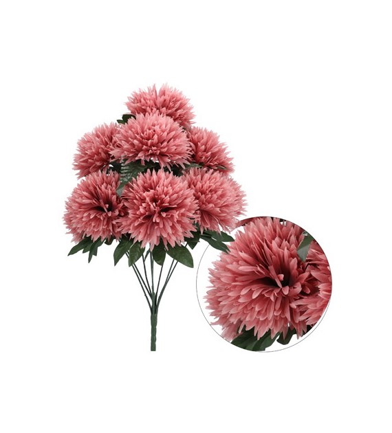 Bukiet 9 chryzantem premium, 60cm, łososiowy