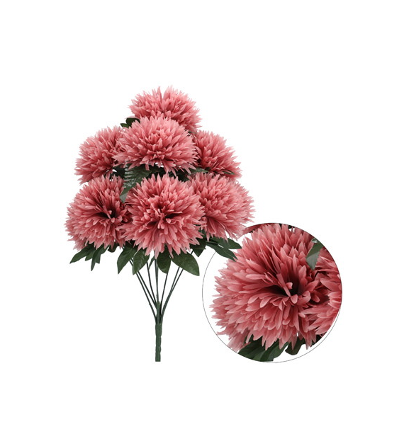 Bukiet 9 chryzantem premium, 60cm, łososiowy