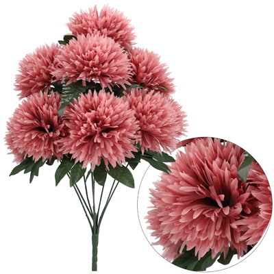 Bukiet 9 chryzantem premium, 60cm, łososiowy