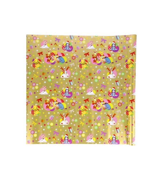 Papier do pakowania 60g/m2, 70x200cm licencja - Kubuś Puchatek