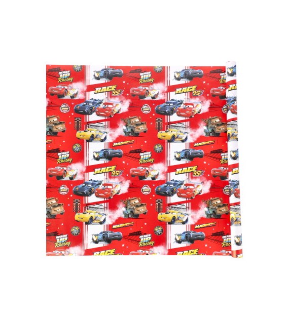 Papier do pakowania 60g/m2, 70x200cm licencja - Auta