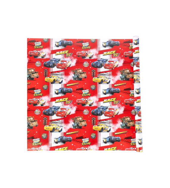 Papier do pakowania 60g/m2, 70x200cm licencja - Auta