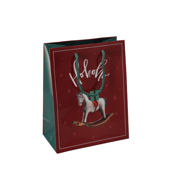 Torebka średnia, laminat błyszczący 128g/m2, 23 cm, sznurek