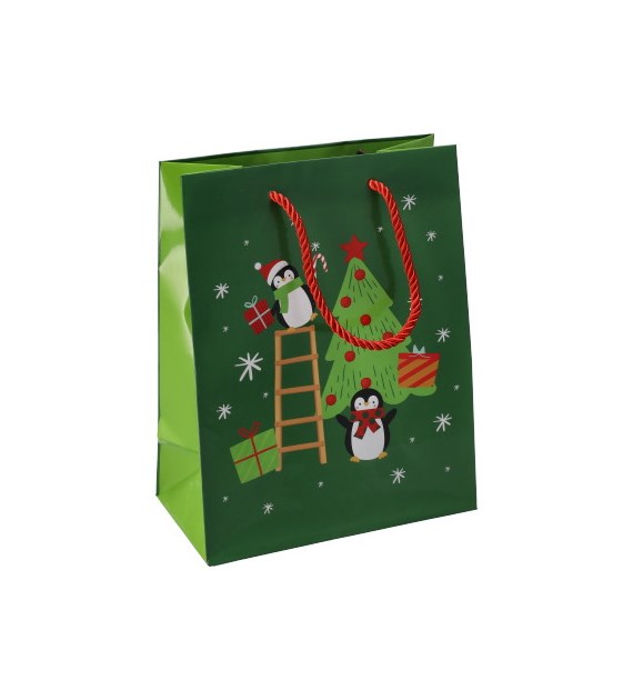 Torebka średnia, laminat błyszczący 128g/m2, 23 cm, sznurek