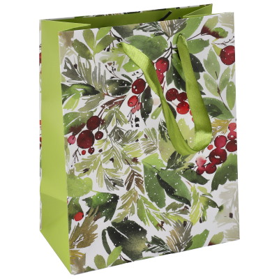 Torebka średnia, laminat matowy 157g/m2, 23 cm, wstążka