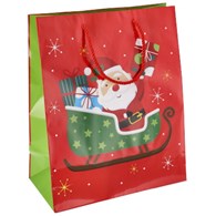 Torebka duża, laminat błyszczący 128g/m2, 32 cm, sznurek