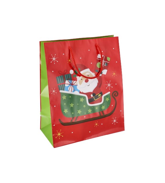 Torebka duża, laminat błyszczący 128g/m2, 32 cm, sznurek