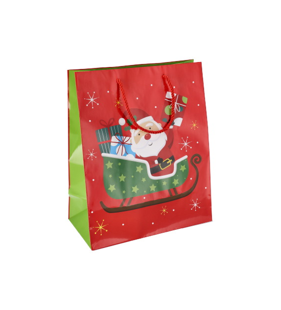 Torebka duża, laminat błyszczący 128g/m2, 32 cm, sznurek