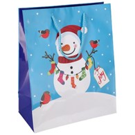 Torebka duża, laminat błyszczący 128g/m2, 32 cm, sznurek