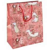 Torebka duża, laminat błyszczący 128g/m2, 32 cm, sznurek
