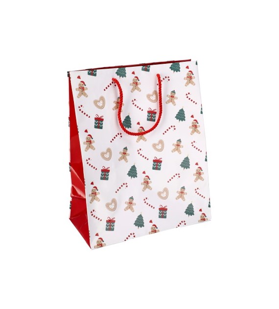 Torebka duża, laminat błyszczący 128g/m2, 32 cm, sznurek