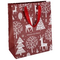 Torebka duża, laminat matowy 157g/m2, 32 cm, wstążka