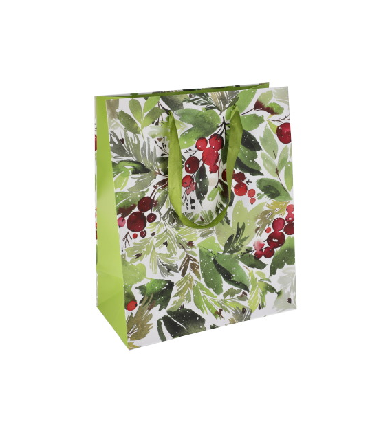 Torebka duża, laminat matowy 157g/m2, 32 cm, wstążka