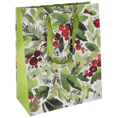 Torebka duża, laminat matowy 157g/m2, 32 cm, wstążka