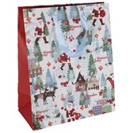 Torebka duża, laminat matowy 157g/m2, 32 cm, wstążka