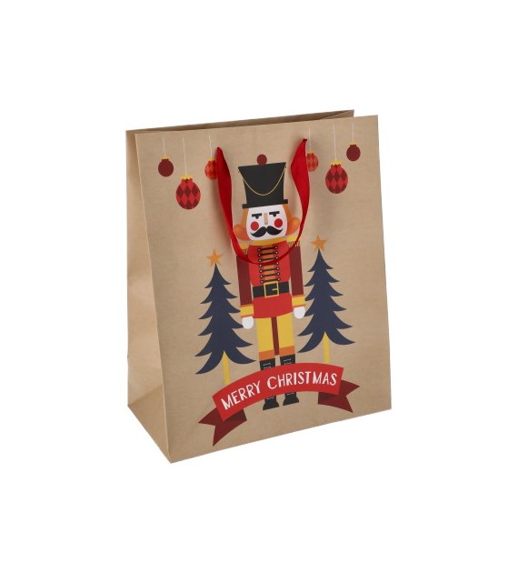 Torebka duża, laminat matowy 157g/m2, 32 cm, wstążka