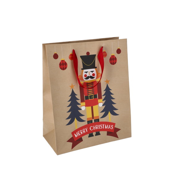Torebka duża, laminat matowy 157g/m2, 32 cm, wstążka
