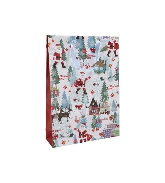 Torebka XL, laminat matowy 157g/m2, 46 cm, wstążka