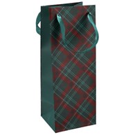 Torebka na butelkę, laminat matowy 157g/m2, 33 cm, wstążka