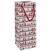 Torebka na butelkę, laminat matowy 210g/m2, 33 cm, gruby sznurek