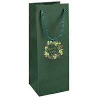 Torebka na butelkę, laminat matowy 210g/m2, 33 cm, gruby sznurek