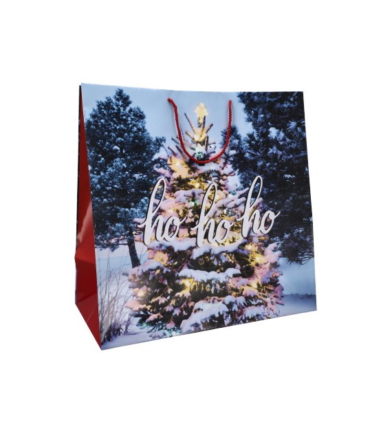 Torebka XXL, laminat błyszczący, 170g/m2, 50cm, sznurek