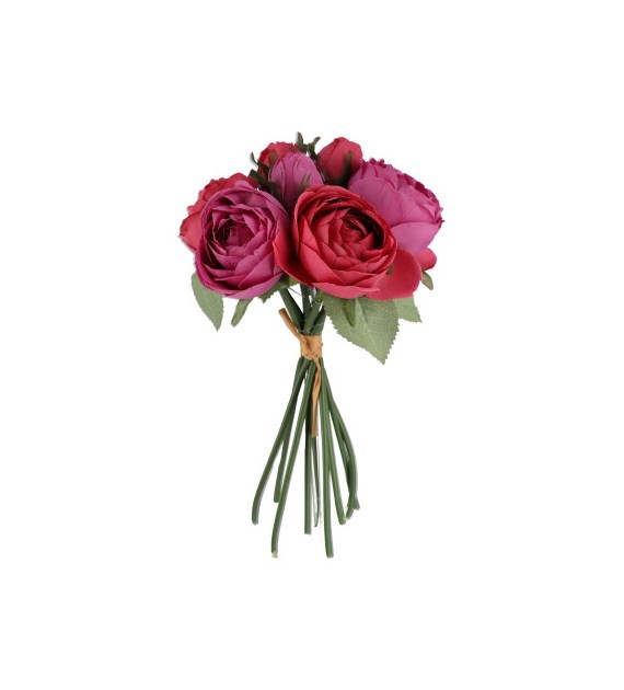 Bukiet 9 róż, 28cm, różowy, fioletowy