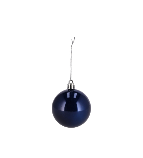 Bombki plastikowe, 6cm/8szt, niebieski, ciemny, do powieszenia