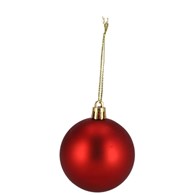 Bombki plastikowe 6cm/10szt, złoty, czerwony