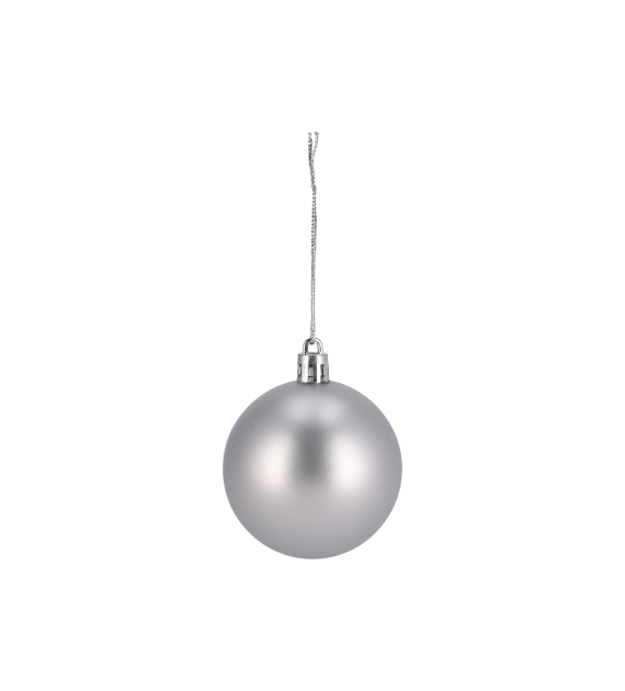Bombki plastikowe, 6cm/10szt, niebieski ciemny, srebrny\