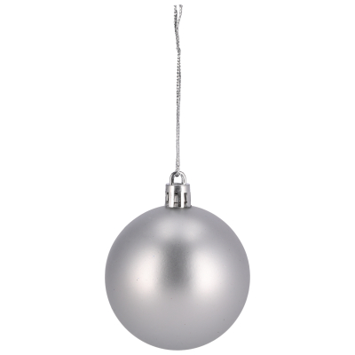 Bombki plastikowe 6cm/10szt, ciemny niebieski, srebrny