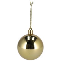 Bombki plastikowe 6cm/10szt, złoty, czerwony, zielony