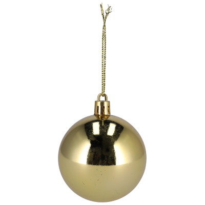 Bombki plastikowe 6cm/10szt, złoty, czerwony, zielony