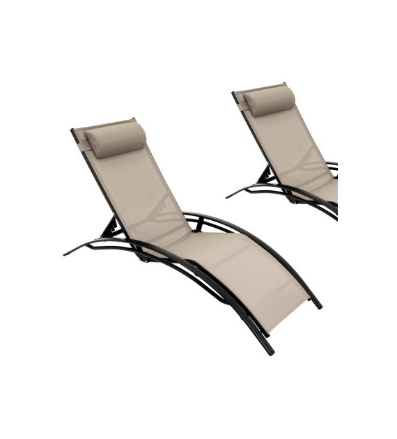 Leżanka aluminiowa składana  180x58x81cm  beżowa