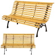 Ławka drewniana – jodła na stalowym stelażu 150x70x81cm