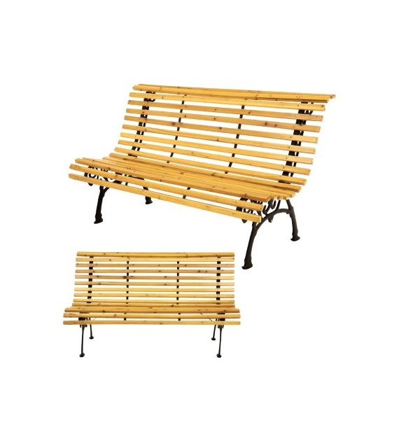 Ławka drewniana – jodła na stalowym stelażu 150x70x81cm