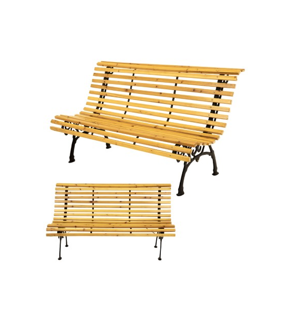 Ławka drewniana – jodła na stalowym stelażu 150x70x81cm