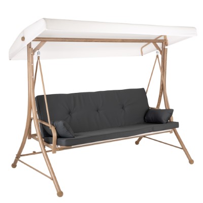 Huśtawka Ogrodowa 3-OSOBOWA 230X136X188CM,ROZKŁADANE Oparcie