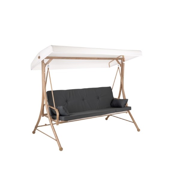 Huśtawka ogrodowa 3-osobowa 230x136x188cm,rozkładane oparcie