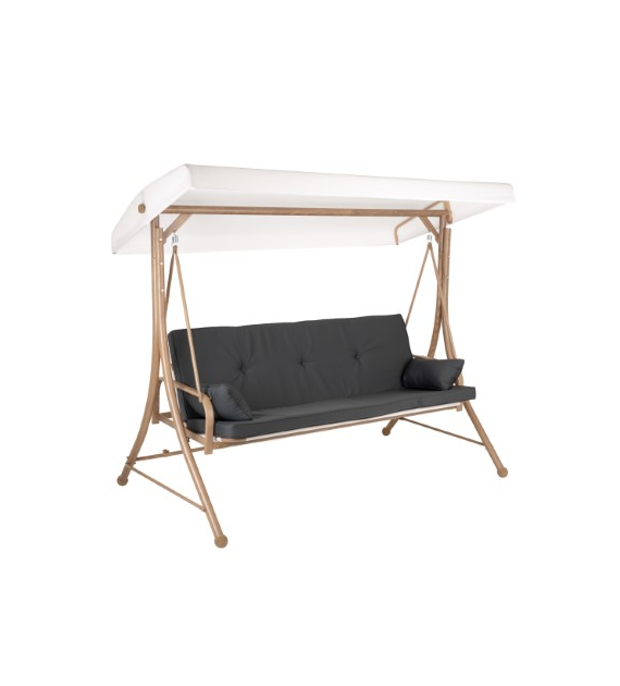 Huśtawka ogrodowa 3-osobowa 230x136x188cm,rozkładane oparcie