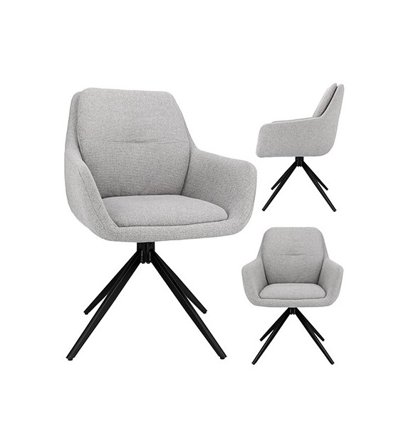 Krzesło obrotowe LUCA szare