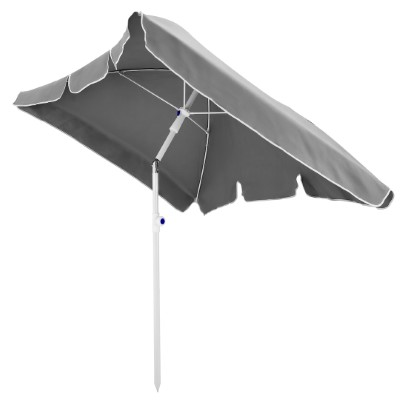 Parasol uchylny 200x130cm, polyester antracytowy + uchwyt balkonowy