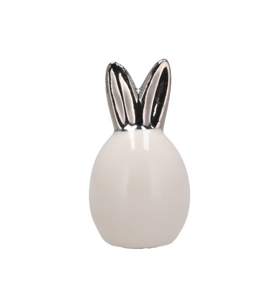 Zając ceramiczny biały-sr pieprzniczka 5cm