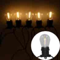 Girlanda LED Filament ze zwisami, aplikacja, ciepły-biały, zew, 19m+3m, pilot